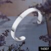 Silver-Tone Stainless Steel Bracelet – Minimalist Open-Ended Kada