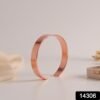 Rose Gold Open Cuff Bracelet – Adjustable Minimalist Kada
