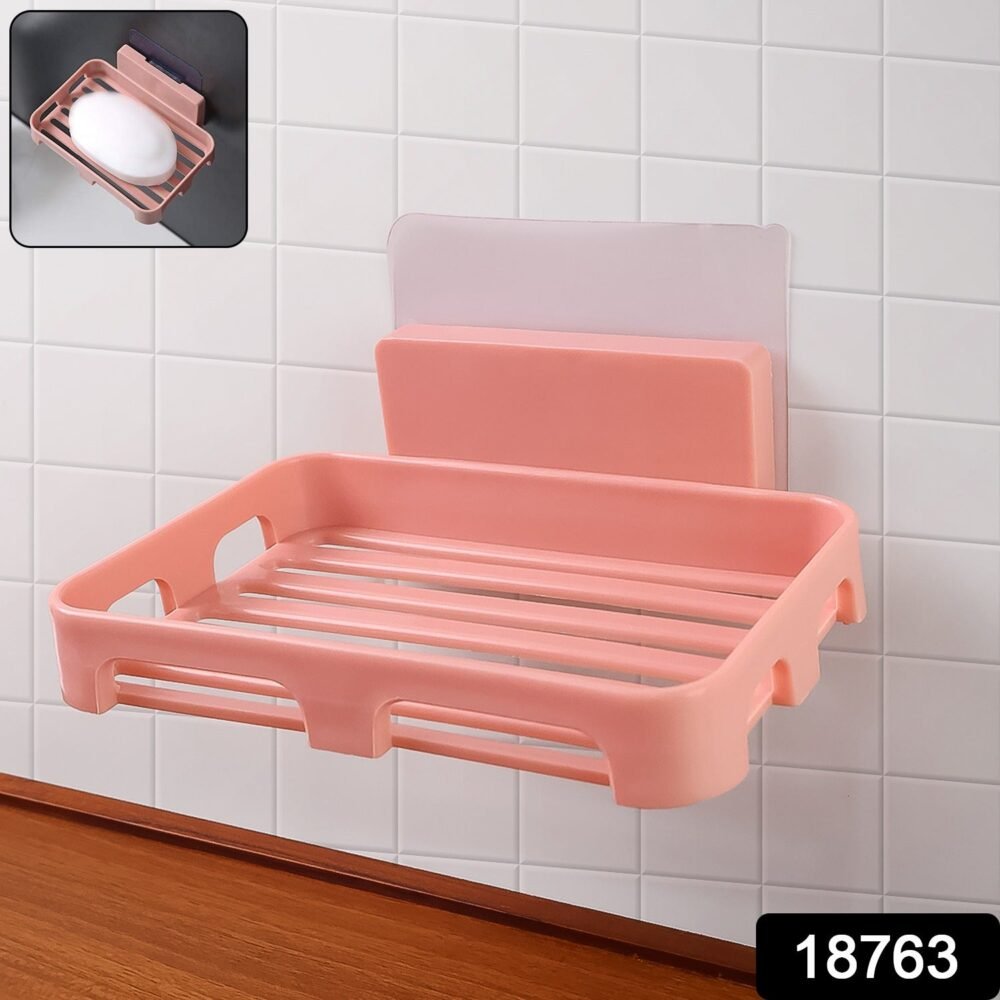Self Adhesive Soap Dish Holder – Durable Wall Mounted Tray