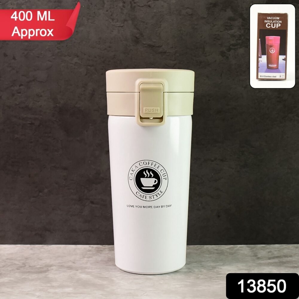 Vacuum Insulated Coffee Flask – 400ML Stainless Steel Travel Mug
