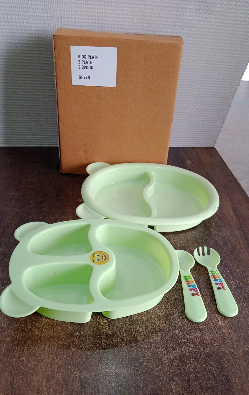 WhatsAppImage2025-07-14at18.23.22.jpg Kids Mealtime Feeding Set – 4-Piece BPA-Free Durable Plate & Spoon Set