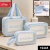 Waterproof Transparent Travel Toiletry Bag Set – 3 Sizes for Easy Organization