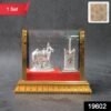 Kamdhenu Cow Idol Set – Silver-Plated Pooja Decor with Tulsi Plant