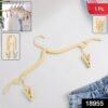 Foldable Cloth Hanger with Dual Clips – Space-Saving Laundry Organizer