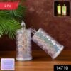 LED Candle Lights – Decorative Holographic Set of 2 with Flickering Glow