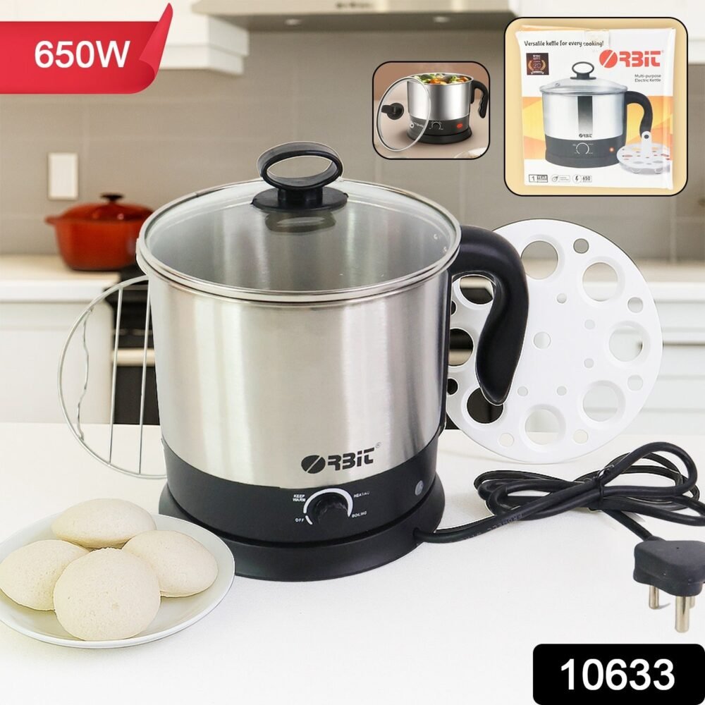 Electric Idli Cooker – 650W Stainless Steel Steamer for Healthy Meals
