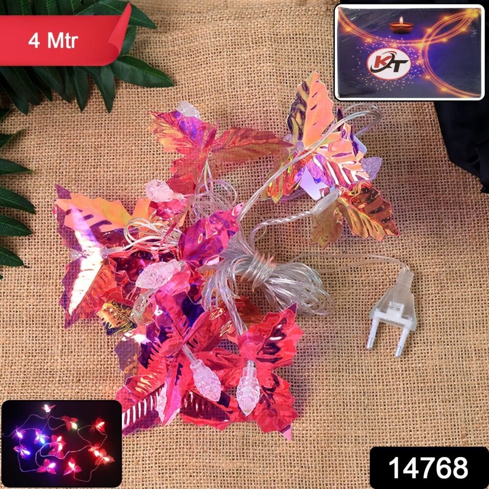 LED Leaf String Lights – 4 Meter Multicolor Decorative Lighting