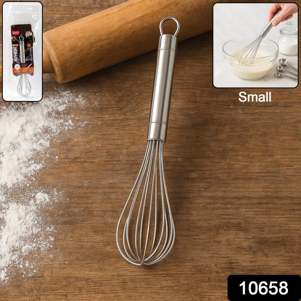 Stainless Steel Small Hand Whisk – Durable & Compact Kitchen Tool
