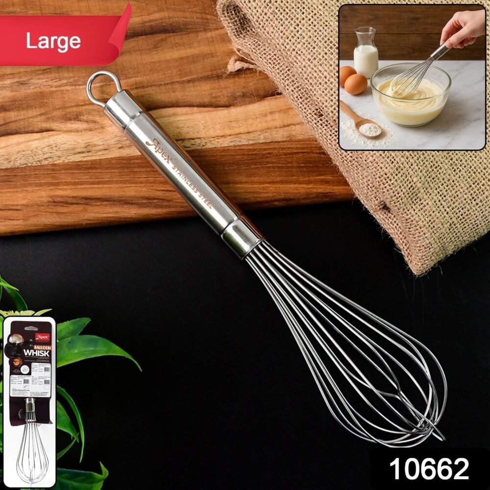 Stainless Steel Large Hand Whisk – Durable & Easy Mixing Tool