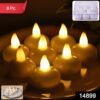 Round LED Flameless Tealight Candles – Safe Warm Glow Set of 8
