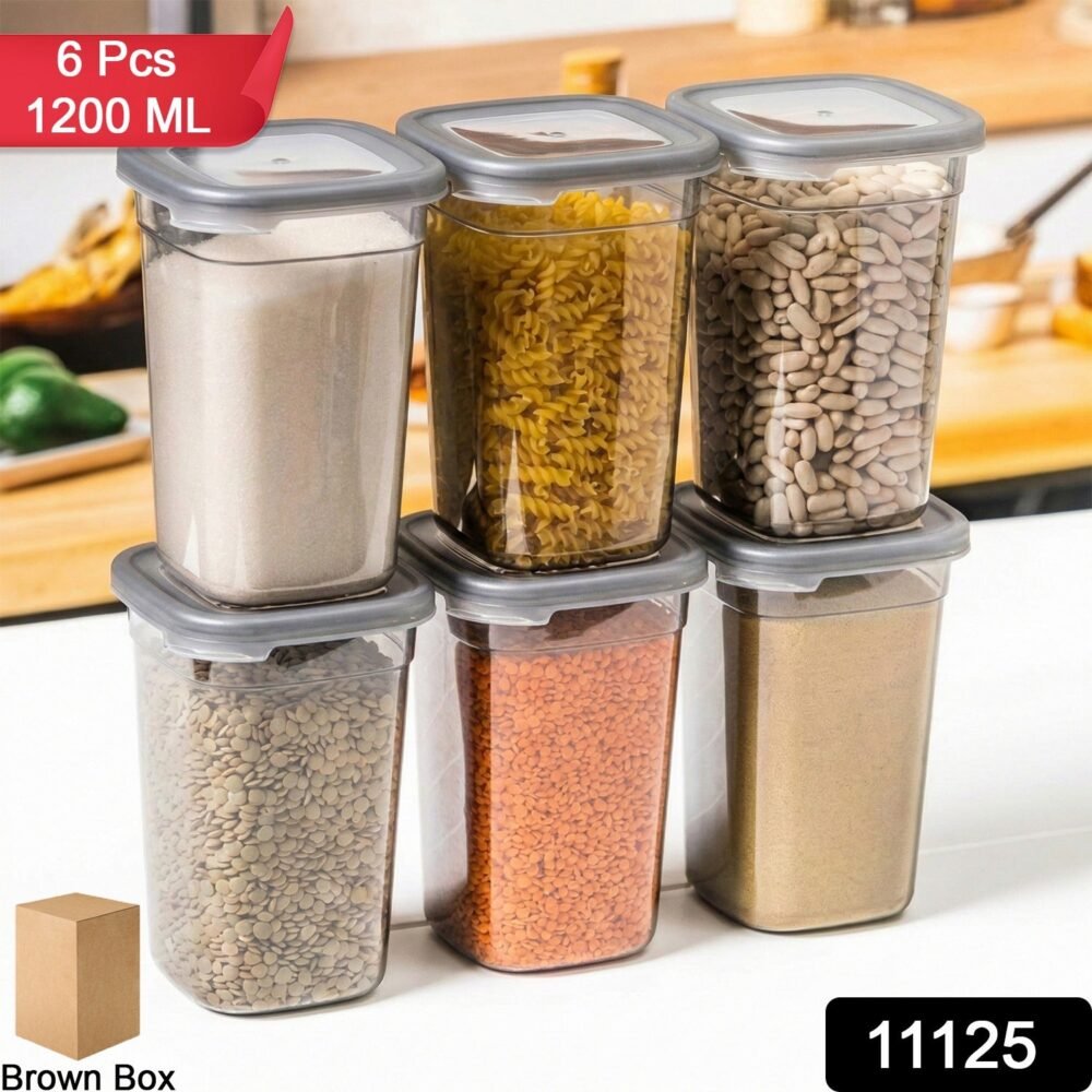 Kitchen Storage Containers – Airtight 6 Pc Set, 1200 ML Each