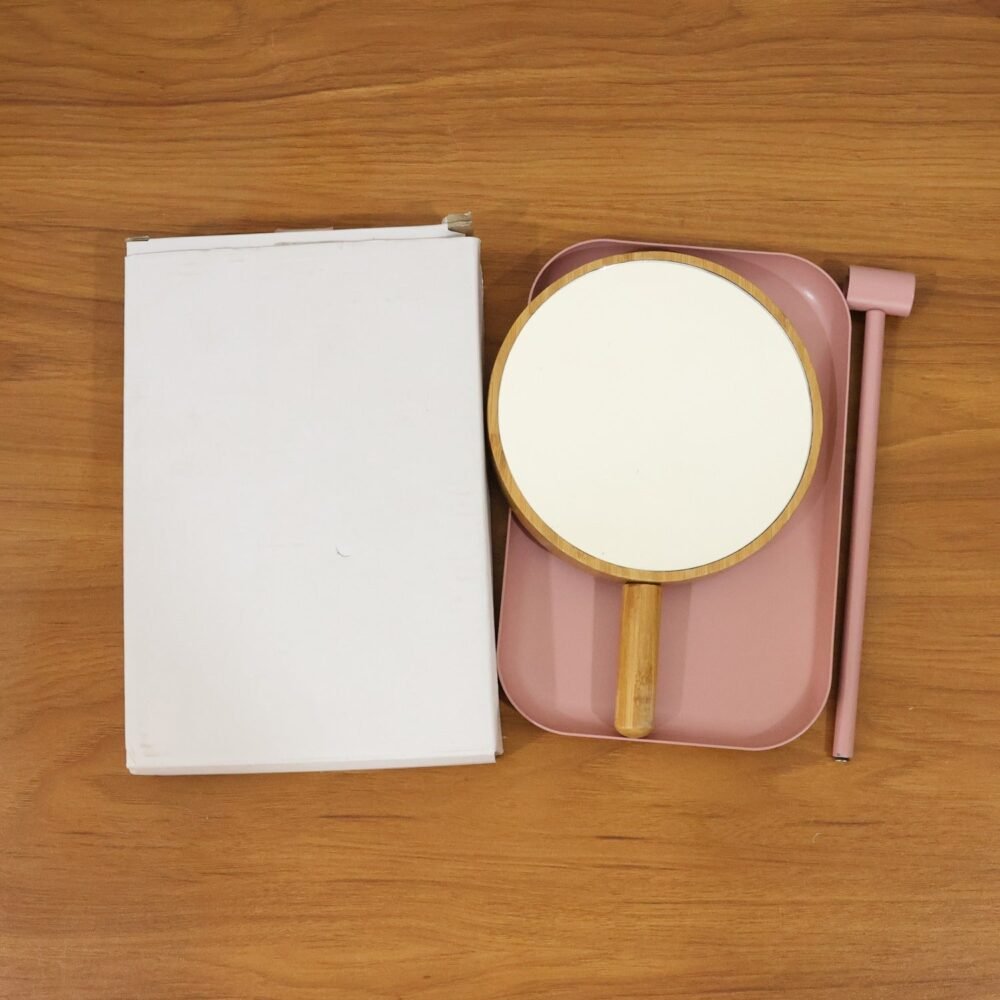 WhatsApp_Image_2026-01-06_at_14.49.29.jpg Tabletop Makeup Mirror – Modern Round Frame with Wooden Finish