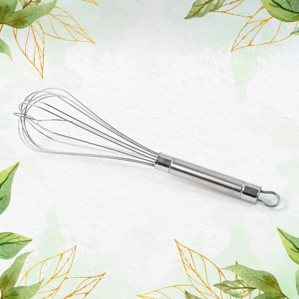 Stainless Steel Hand Whisk – Durable Medium Size with Ergonomic Handle