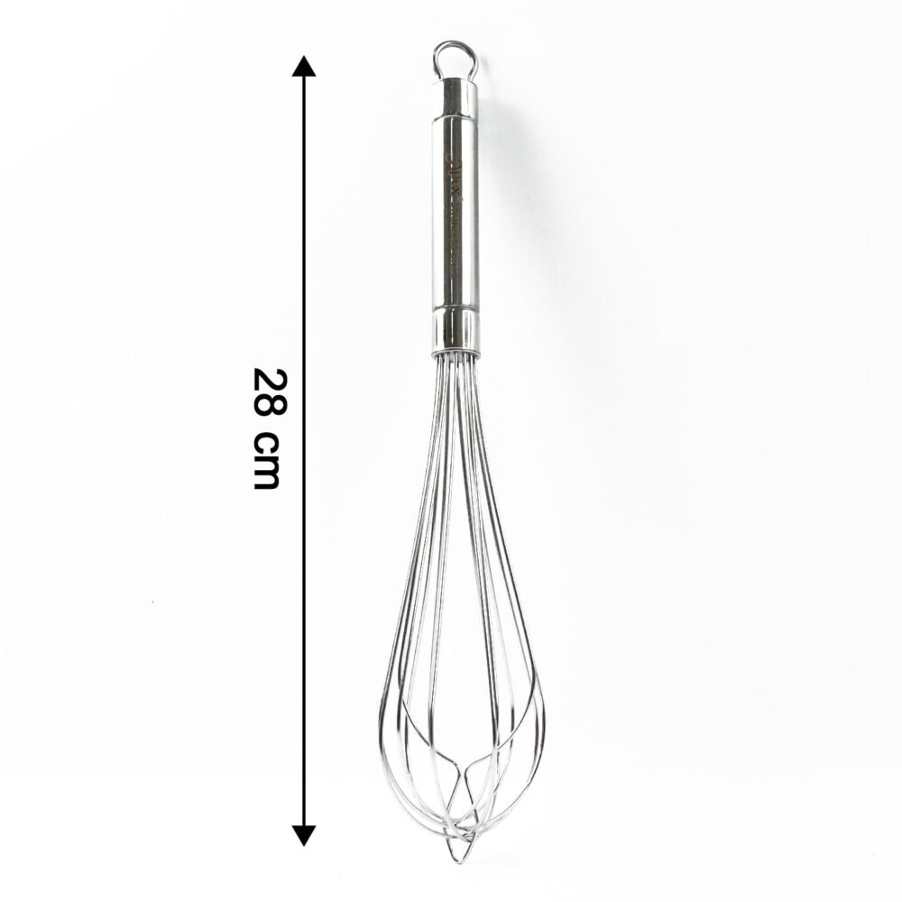 Stainless Steel Hand Whisk – Durable Medium Size with Ergonomic Handle