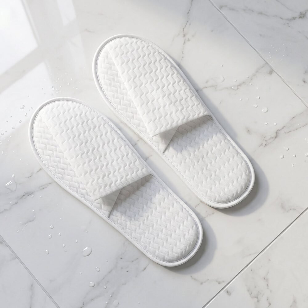 WhiteDisposableSlippers-05.jpg Disposable Hotel Slippers – Hygienic Single-Use Guest Footwear