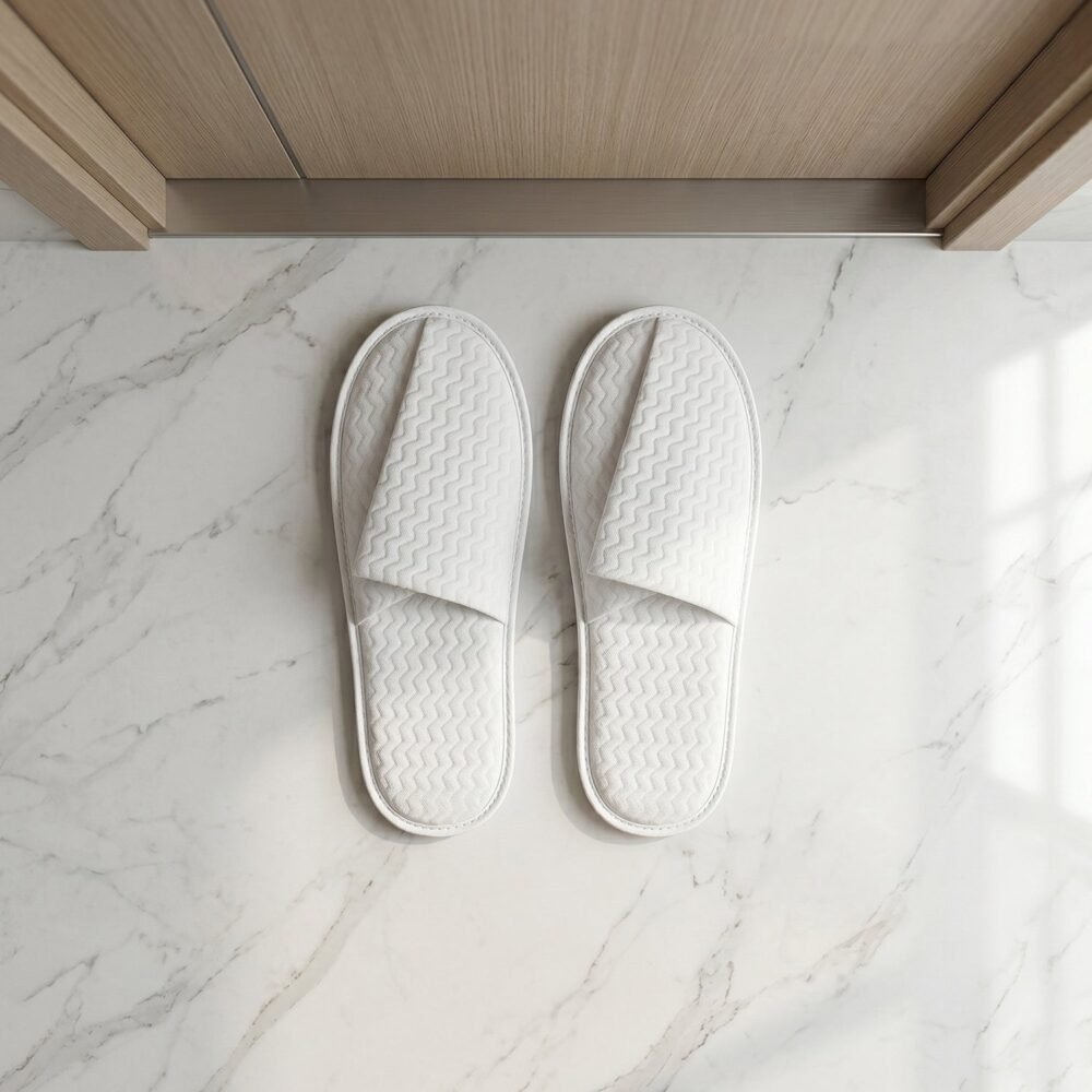 WhiteDisposableSlippers-06.jpg Disposable Hotel Slippers – Hygienic Single-Use Guest Footwear