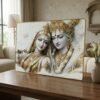 WhiteRadhaKrishnaWallPainting03-03.jpg Premium Radha Krishna Wall Art – Elegant Spiritual Home Decor