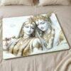 WhiteRadhaKrishnaWallPainting03-05.jpg Premium Radha Krishna Wall Art – Elegant Spiritual Home Decor