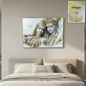 WhiteRadhaKrishnaWallPainting03-WOSKU-01.jpg Premium Radha Krishna Wall Art – Elegant Spiritual Home Decor