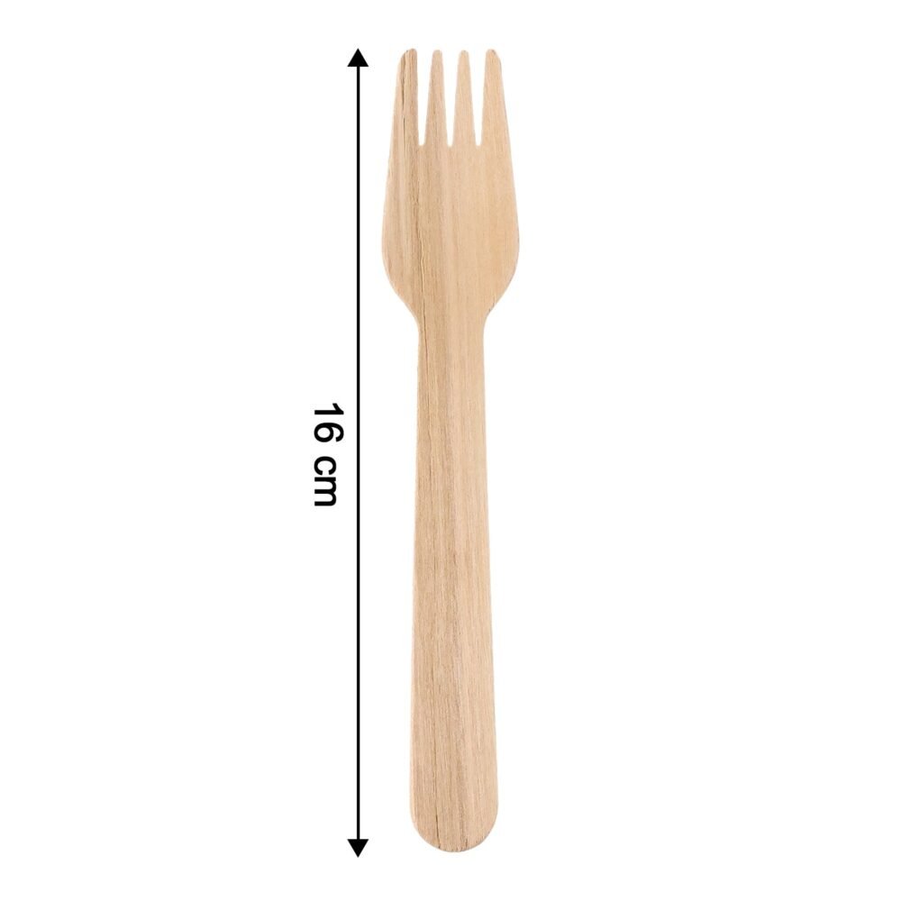 Wooden Fork 160mm – Eco-Friendly Disposable Birchwood Cutlery