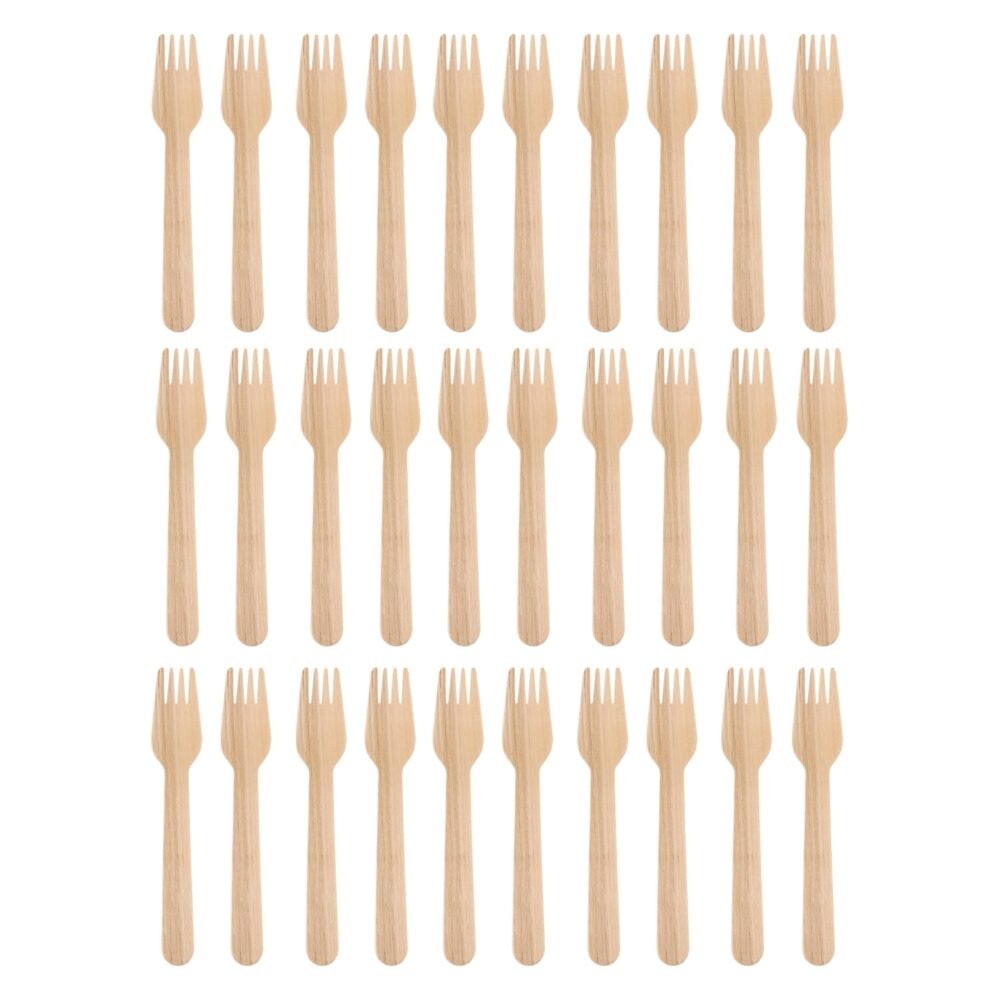 Wooden Fork 160mm – Eco-Friendly Disposable Birchwood Cutlery