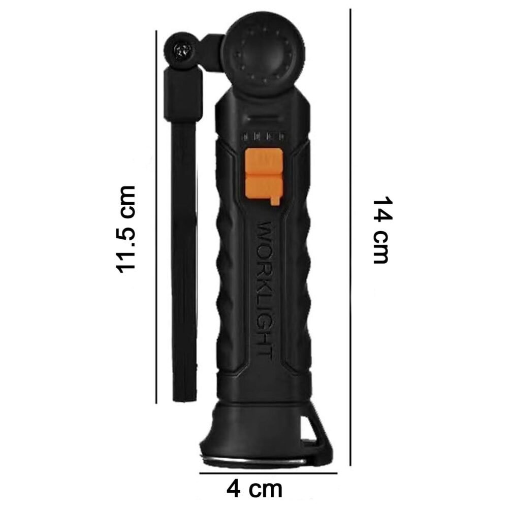 Rechargeable LED Work Light – 360° Adjustable Head & Magnetic Base