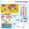 World Map Puzzle – Educational EVA Foam Toy for Kids 5+