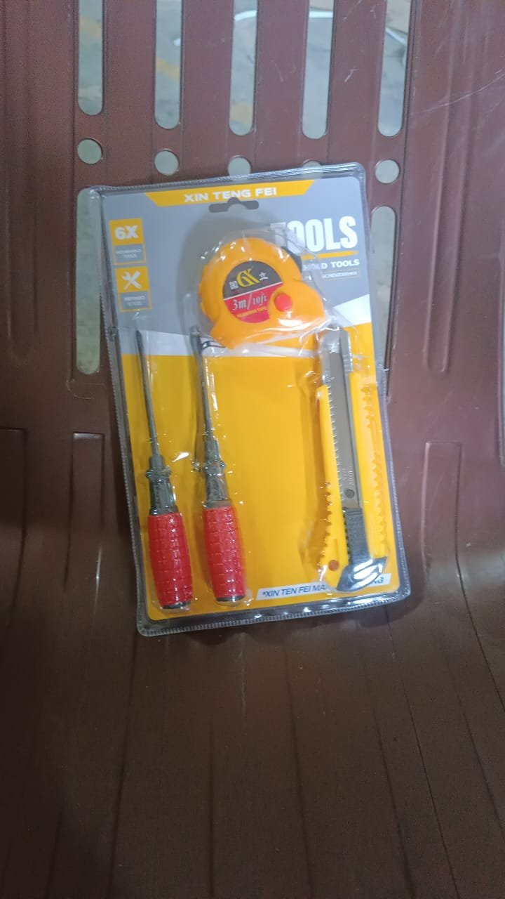 4 in 1 Hand Tool Kit – Durable, Portable Home Repair Set