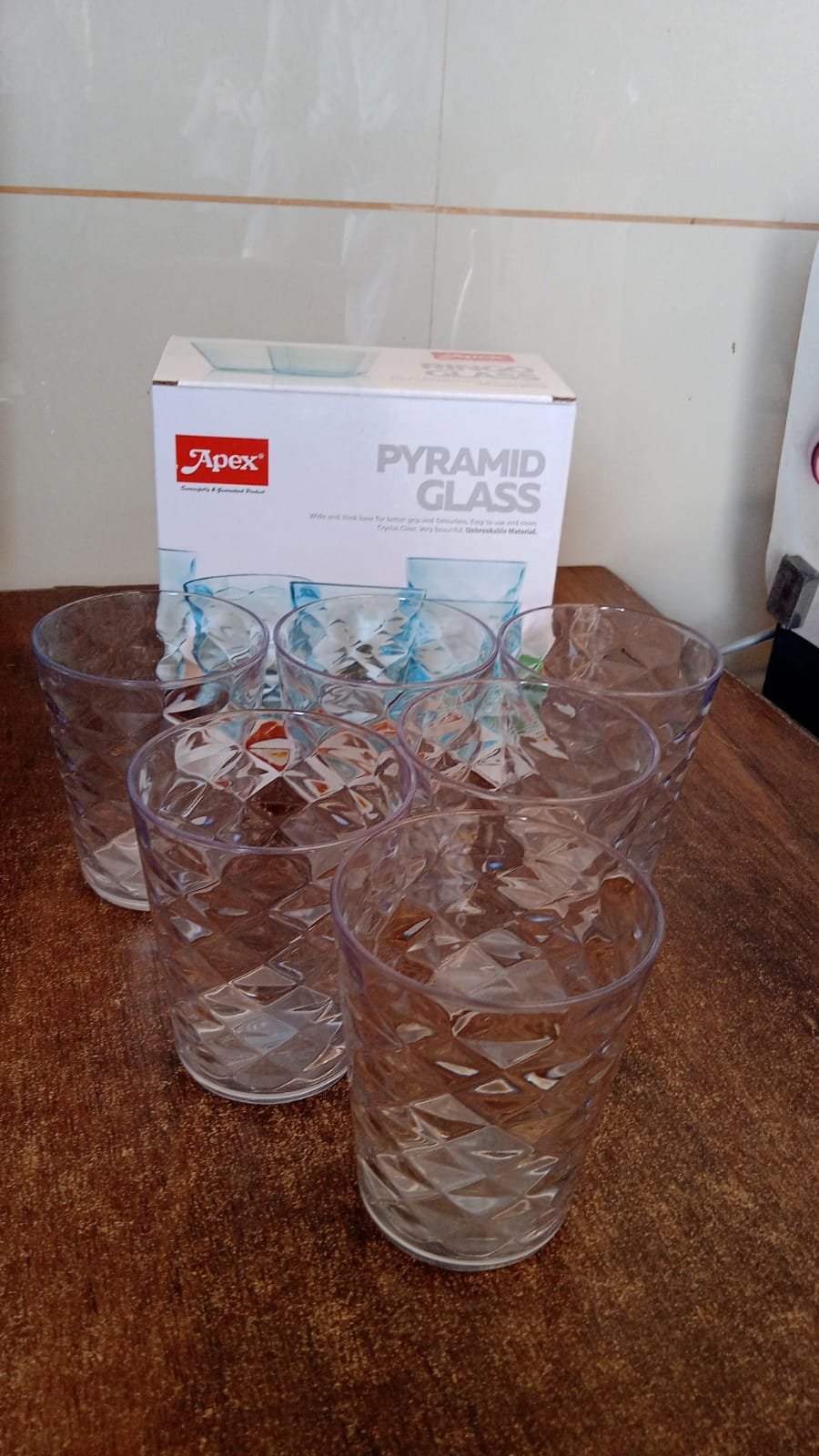 Pyramid Glass – 300 ML Unbreakable Plastic Tumbler