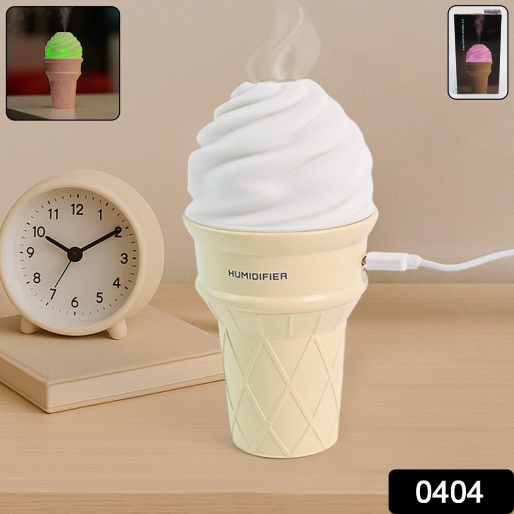Ice Cream Cone Humidifier – Portable Air Freshener with LED