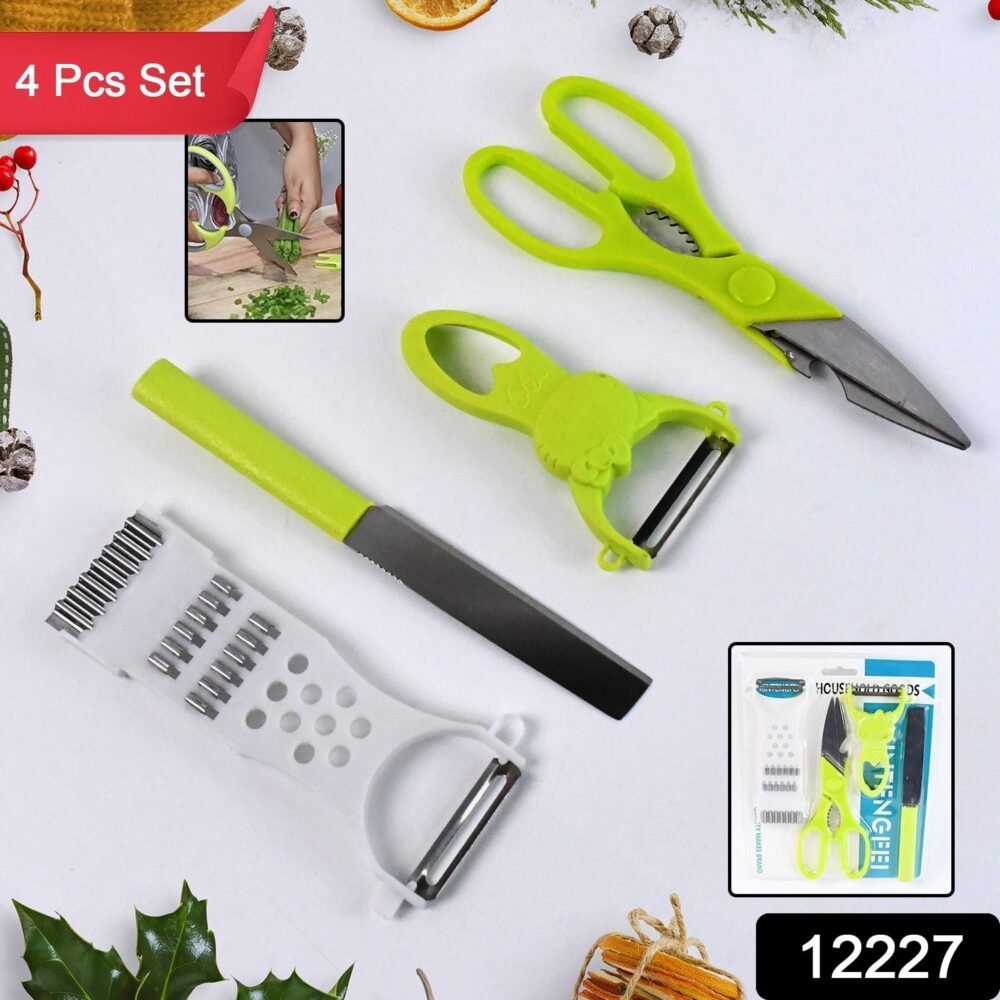 Kitchen Cutting Set – 4-Piece Stainless Steel Multi-Tool Kit