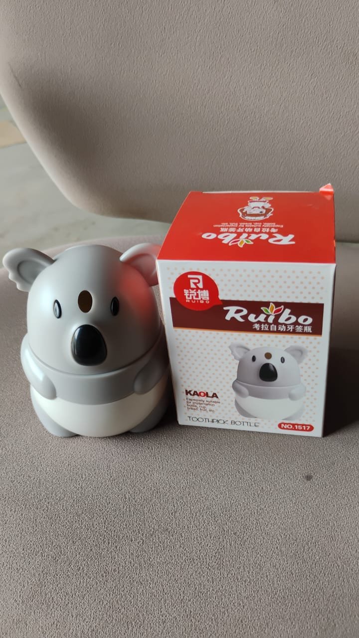 b80f9cdd-6587-4e80-8894-6b1a0a86ae15.jpg Koala Toothpick Holder Dispenser – Compact & Hygienic Kitchen Accessory