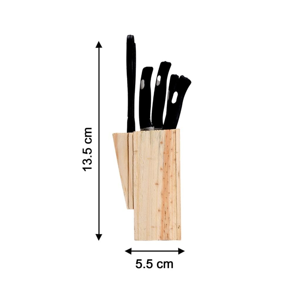 b8cjeHNEN1dlaEKVLs0G2W7Ef9GALUnfR2ERY3Yb.jpg Kitchen Knife Set – 5-Piece Black Set with Wooden Block & Scissors