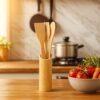 bamboospoon-02.jpg Bamboo Spatula Set – Eco-Friendly 4 Pc Cooking Utensils with Holder