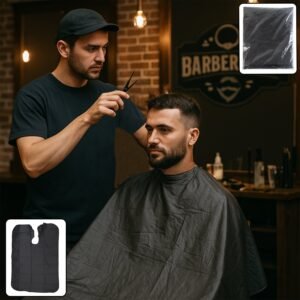 Waterproof Hair Cutting Cape – Adjustable Neck for Salon & Home