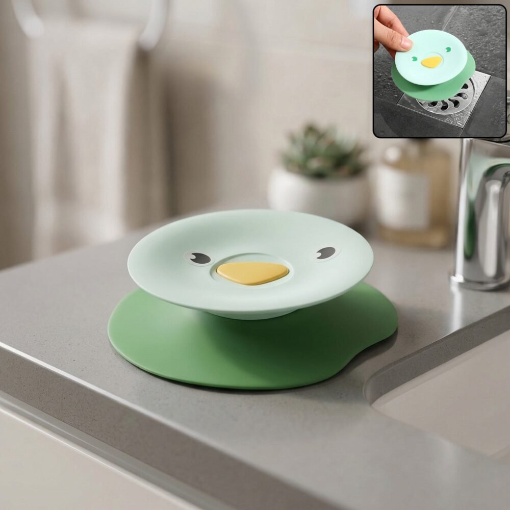Kitchen Silicone Sink Drain Cover – Cute Duck Design & Anti Clog