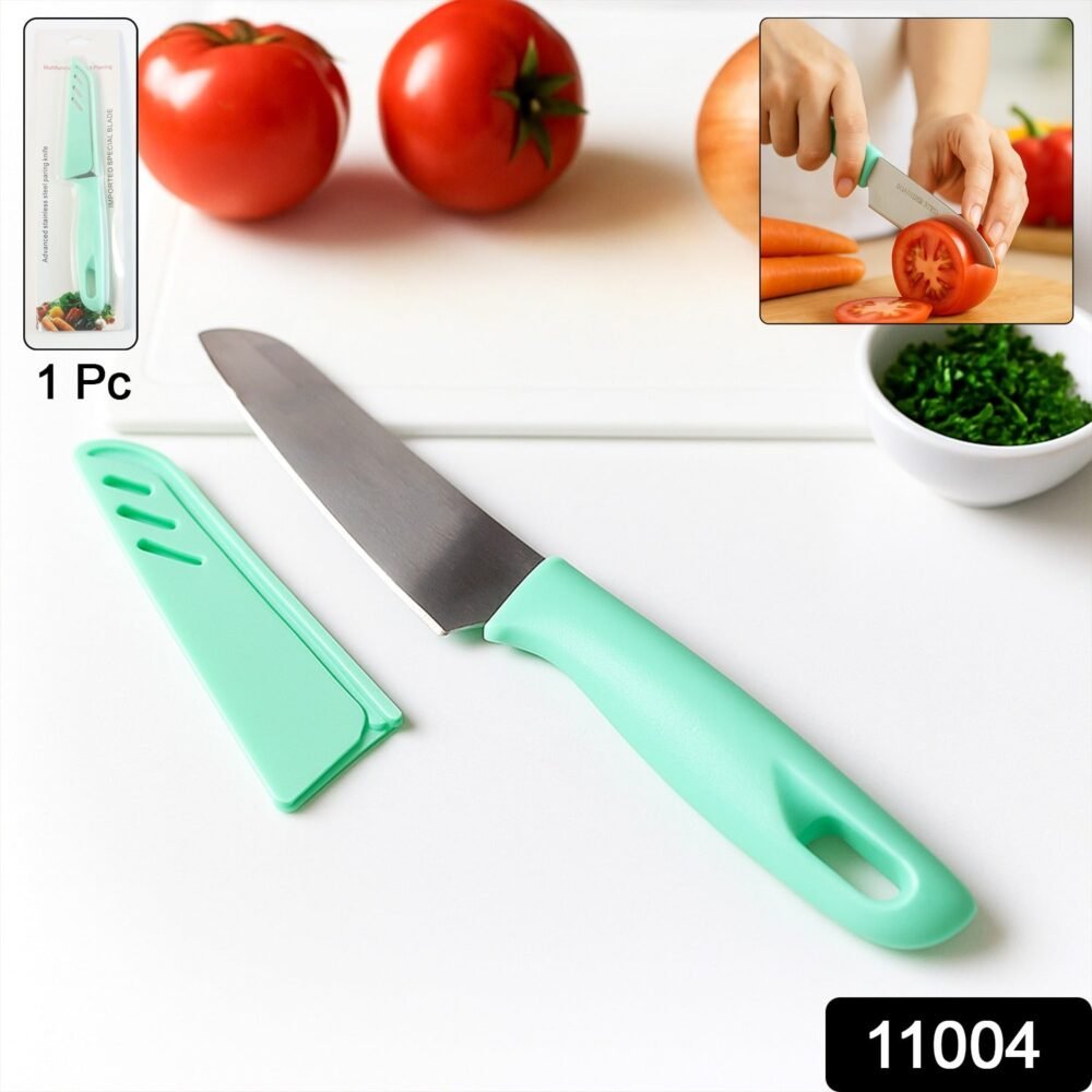 beb311ef-d67f-43ee-be5c-fc09b0d13a82_ae4abb1d-5a25-4aba-b79a-49c77ec8a8ed.jpg Stainless Steel Kitchen Knife – Ergonomic Soft Grip & Protective Cover