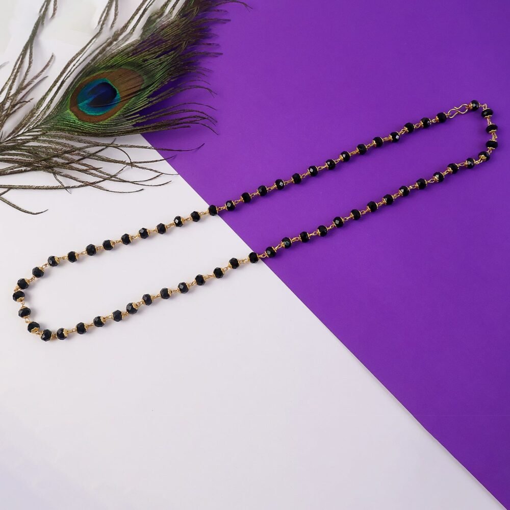 Black Beads Mangalsutra Necklace – Elegant Traditional Jewelry for Women