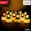 LED Decorative Candle Lamps – Set of 12 Multicolor Flameless Lights