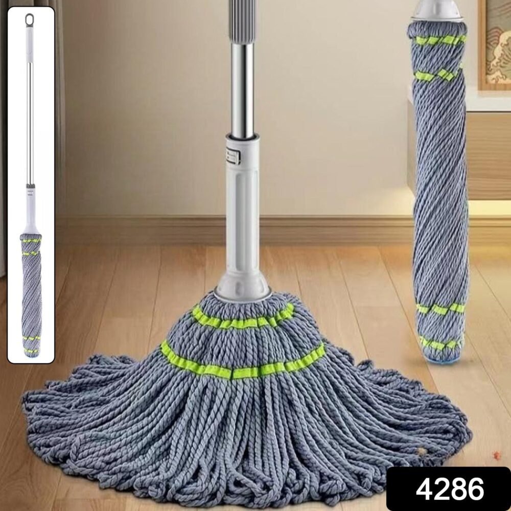 Self Wringing Mop – Stainless Steel Handle for Easy Floor Cleaning