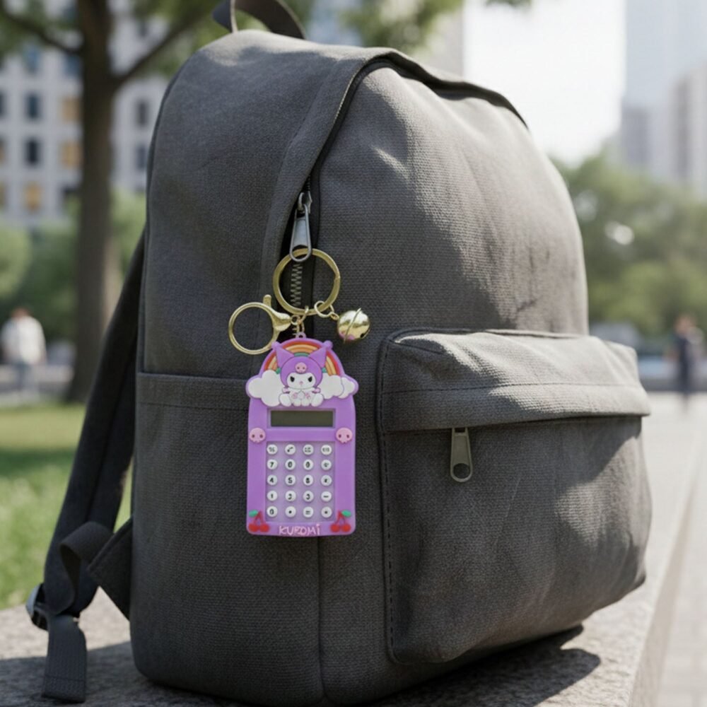 Kuromi Calculator Keychain – Compact Pocket-Sized Digital Calculator