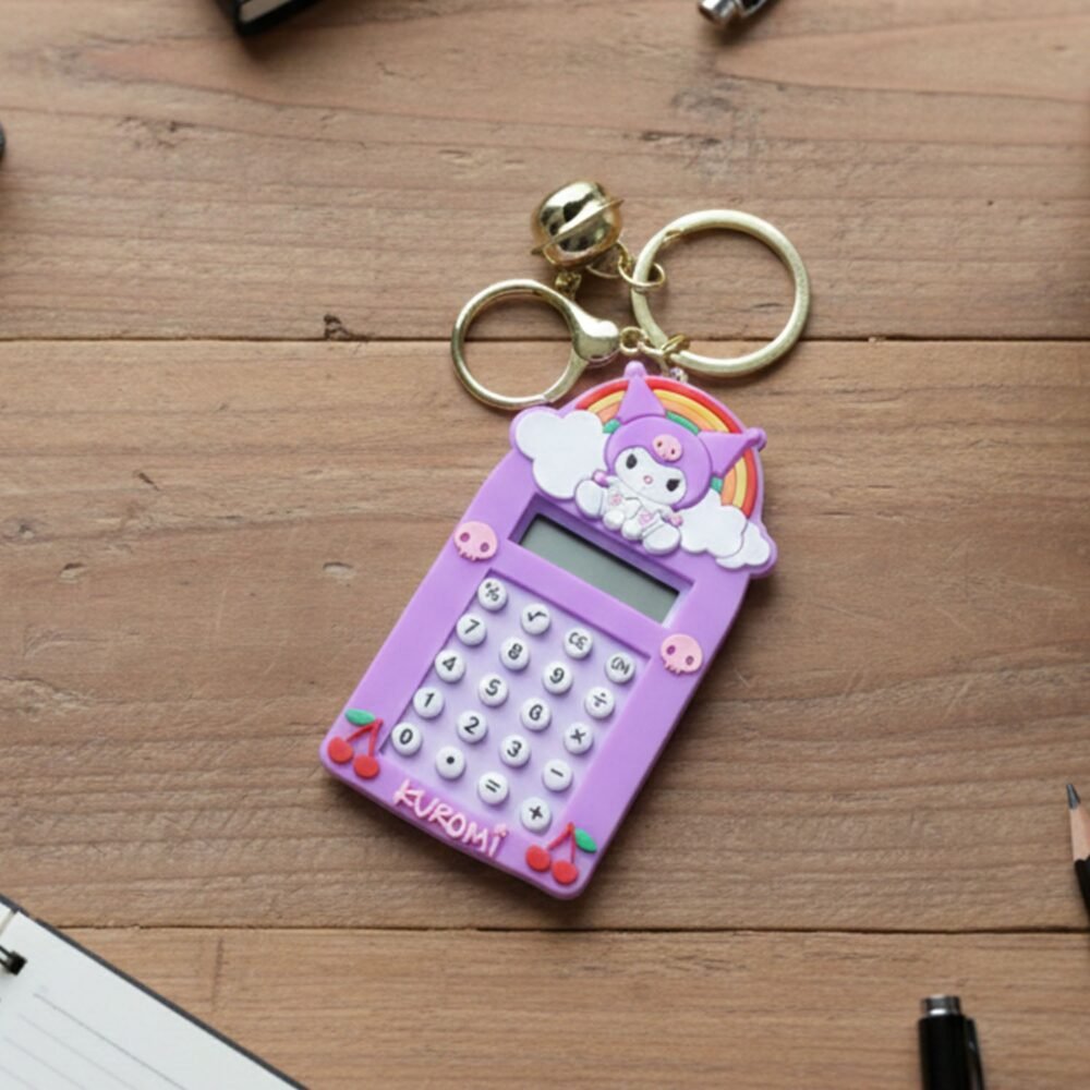 Kuromi Calculator Keychain – Compact Pocket-Sized Digital Calculator