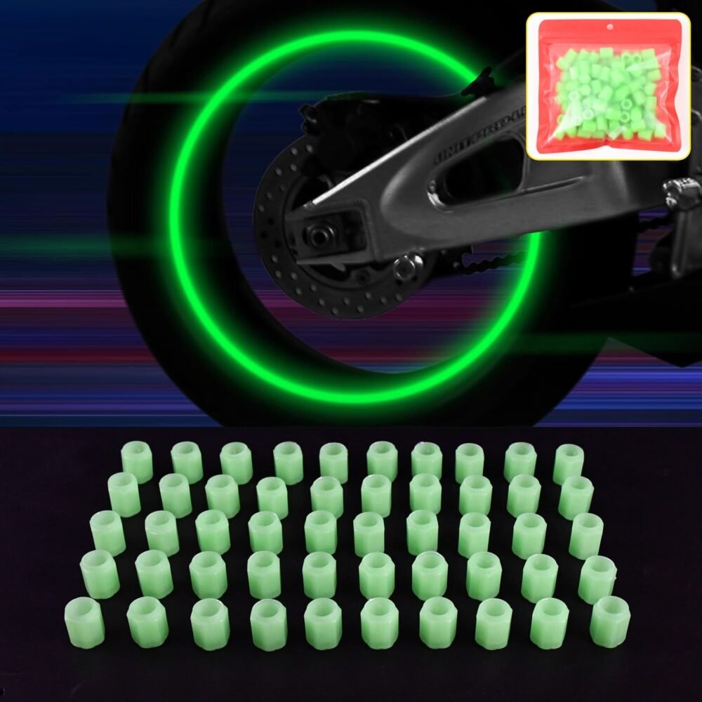 ce41637b-f456-415c-86db-8e5800d40846.jpg Luminous Glow Tyre Valve Caps 100 Pcs Set – Durable ABS | Velvet Wheels