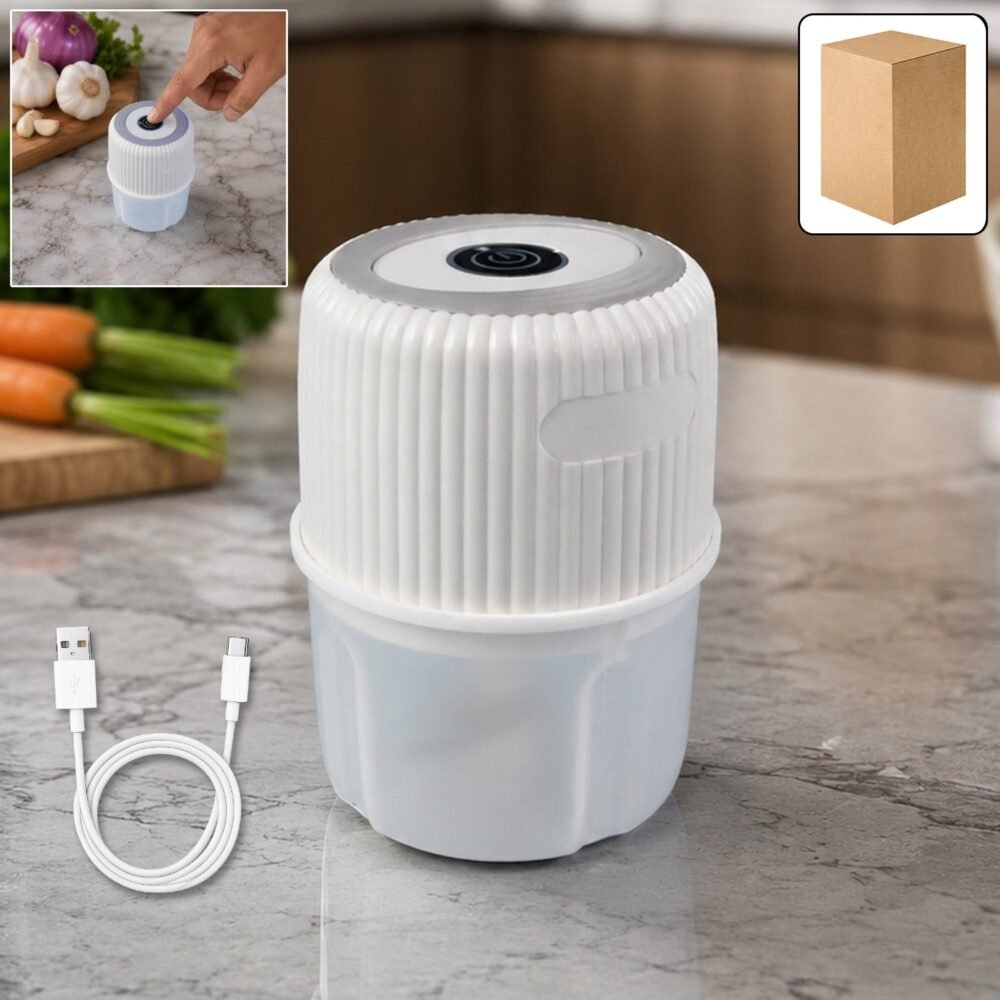 Mini Garlic Chopper – Cordless & Rechargeable for Easy Meal Prep