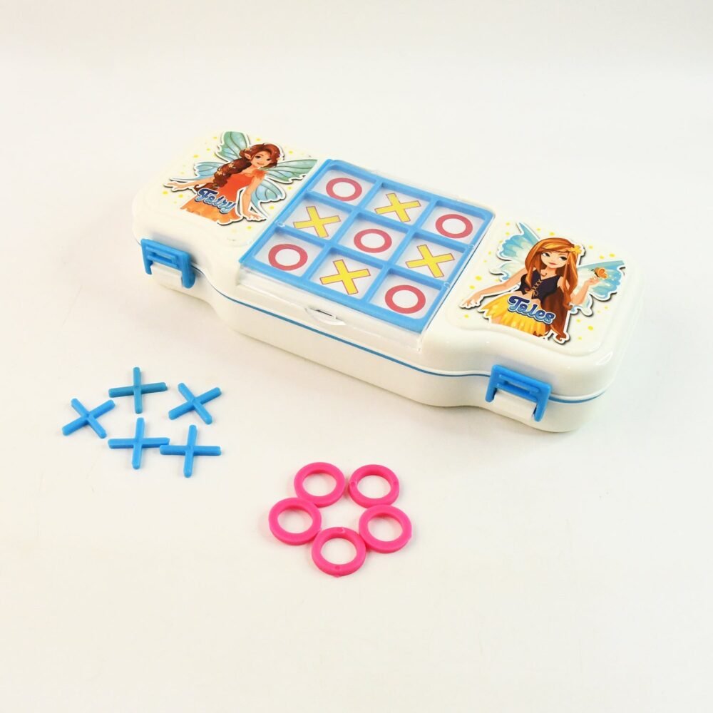 Kids Pencil Box with Built-in Tic Tac Toe Game – Fun & Durable