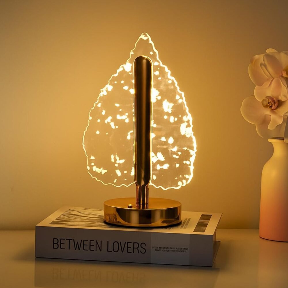 crystaltablelamp-02.jpg Golden Crystal Leaf LED Table Lamp – USB Charging & Warm Light