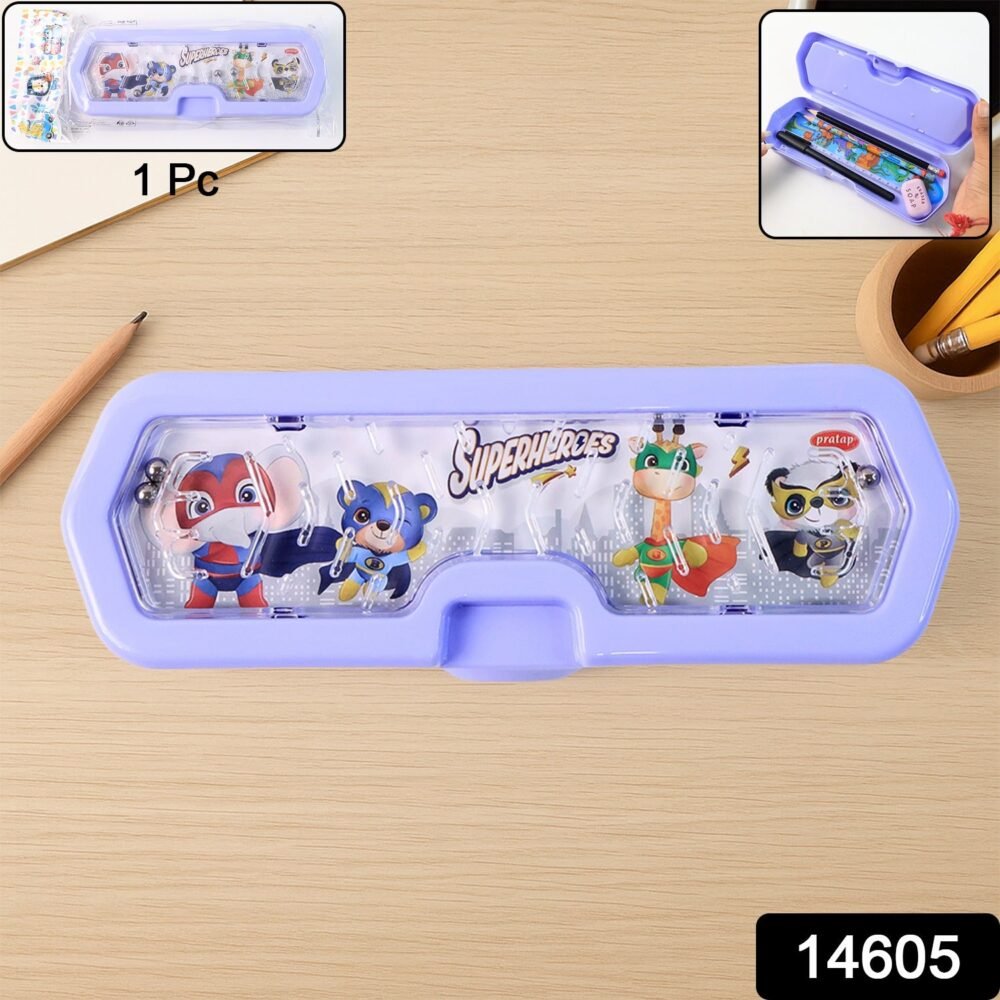 Kids Pencil Box with Maze Game – Fun & Functional School Storage