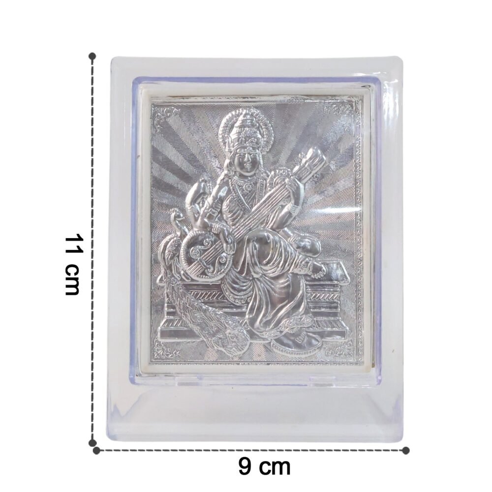 decorative-photo-frame-06_7fbd9e5d-2a0c-4fa6-91cf-26c4715860f2.jpg Silver Saraswati Maa Photo Frame – Elegant Spiritual Decor