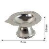 Puja Diya Stand – Stainless Steel Traditional Oil Lamp Holder