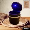 Portable Car Ashtray with Lid and Blue LED Light – Smokeless & Odour-Free